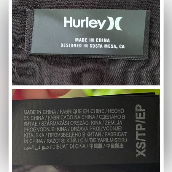 Hurley Solid Black Cover-up Women's Mini Dress Beach Cover-Up(Size XS) - Picture 10 of 14